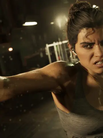 Lucia Caminos in a fighting stance